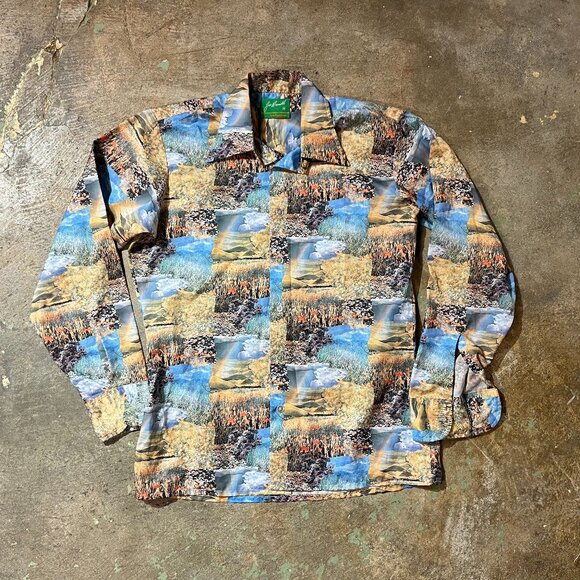 Vintage 1970s Joe Namath by Arrow All-over Photo Print Shirt - Picture 1 of 5